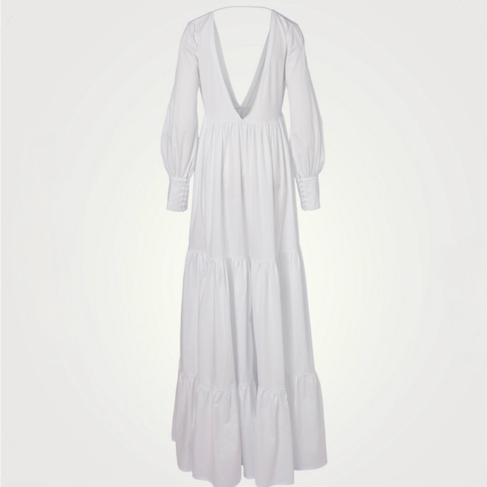 KALITA
Circle Cotton Satin Long-Sleeve Maxi Dress